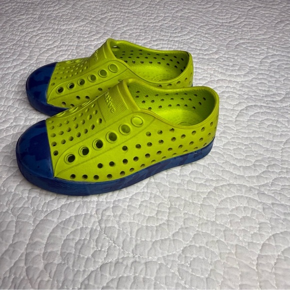 Native Shoes Yellow and Blue Water Shoes with Perforated Design - Picture 4 of 8